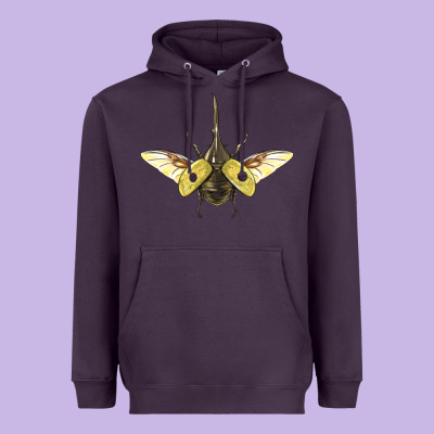 Hercules Beetle With Wings Heavyweight Hoodie Designed By Lillyallendesigns