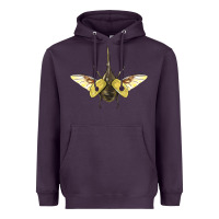 Plum Hercules Beetle With Wings Heavyweight Hoodie - LillyAllenDesigns