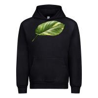 Black Golden Pothos Leaf Urban Hoodie - LillyAllenDesigns