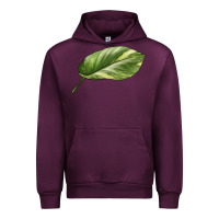 Mauve Wine Golden Pothos Leaf Urban Hoodie - LillyAllenDesigns