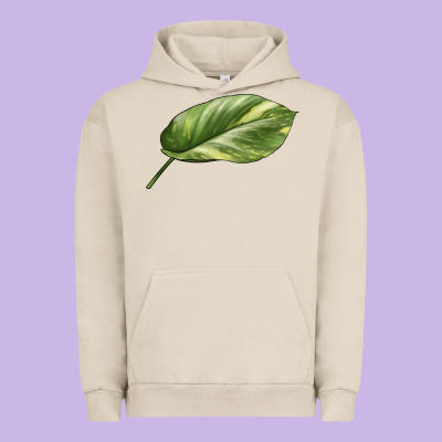 Golden Pothos Leaf Urban Hoodie Designed By Lillyallendesigns