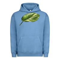 Pigment Pebble Blue Golden Pothos Leaf Urban Hoodie - LillyAllenDesigns