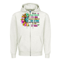 Oatmeal Heather they whispered to her you can't withstand the stor Zipper Hoodie - Artiststas