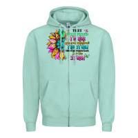 Seafoam they whispered to her you can't withstand the stor Zipper Hoodie - Artiststas
