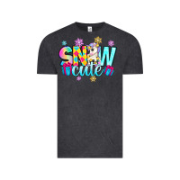 Vintage Black snow cute with unicorn Vintage Tee - Zillion Design Studio