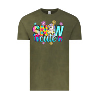 Vintage Olive snow cute with unicorn Vintage Tee - Zillion Design Studio
