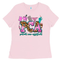 Bubblegum Pink pca patient care assistant Ladies Tee - AdoDesignShop