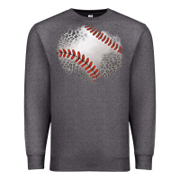 Charcoal Heather leopard baseball patch Premium Sweatshirt - Jasminsmagicworld