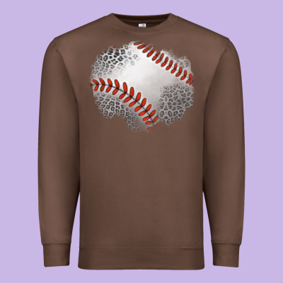 Leopard Baseball Patch Premium Sweatshirt Designed By Jasminsmagicworld