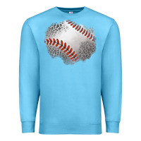 Ocean Blue leopard baseball patch Premium Sweatshirt - Jasminsmagicworld