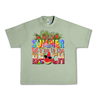 Oil Green hello summer lets go to the beach Urban Heavy Tee - texasbilliewilder