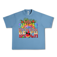 Pebble Blue hello summer lets go to the beach Urban Heavy Tee - texasbilliewilder