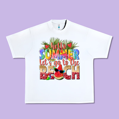 Hello Summer Lets Go To The Beach Urban Heavy Tee Designed By Texasbilliewilder