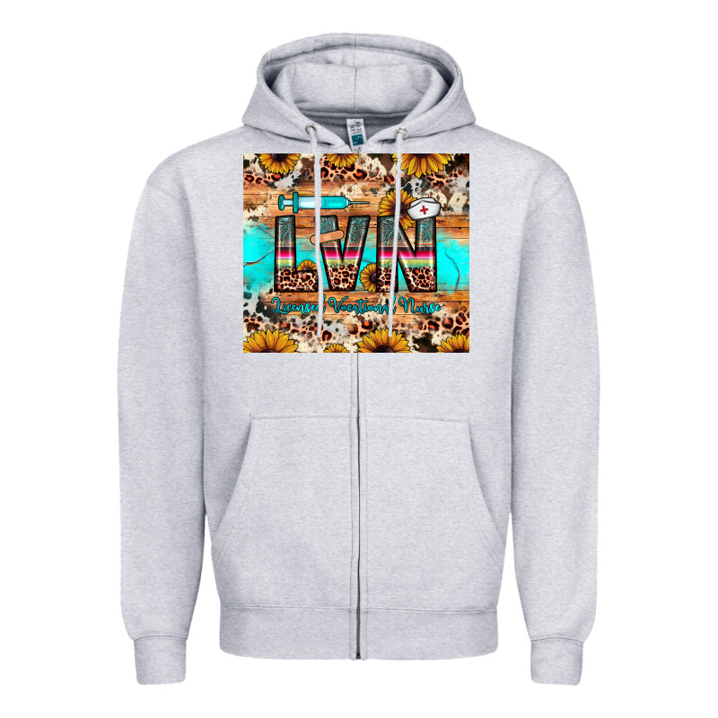 Lvn Licensed Vocational Nurse Zipper Hoodie by JahusDesignShop | Teevron
