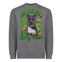 Storm st patricks day my pitbuli my lucky charm Heavyweight Sweatshirt - RanaPortraitStore