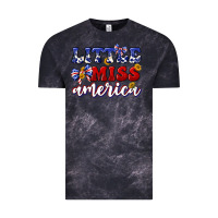 Cloud Black little miss america Vintage Tee - texasbilliewilder