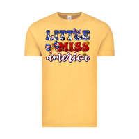 Vintage Mustard little miss america Vintage Tee - texasbilliewilder