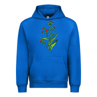Cobalt Tassel Flower Illustrations Urban Hoodie - LillyAllenDesigns