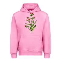 Fuchsia Pink Tassel Flower Illustrations Urban Hoodie - LillyAllenDesigns