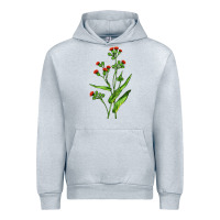 Heather Grey Tassel Flower Illustrations Urban Hoodie - LillyAllenDesigns