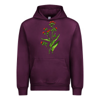 Mauve Wine Tassel Flower Illustrations Urban Hoodie - LillyAllenDesigns