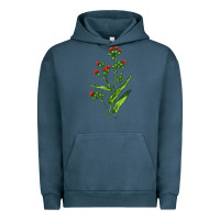 Pigment Midnight Navy Tassel Flower Illustrations Urban Hoodie - LillyAllenDesigns