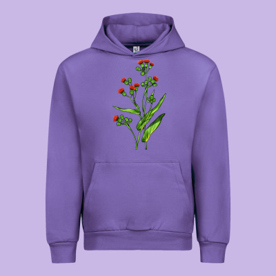 Tassel Flower Illustrations Urban Hoodie Designed By Lillyallendesigns