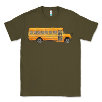 Army Green school bus Classic Tee - FaDigitalArtStudio