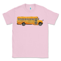 Bubblegum Pink school bus Classic Tee - FaDigitalArtStudio