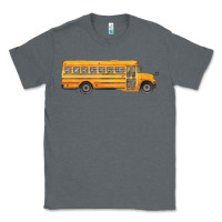 Charcoal Heather school bus Classic Tee - FaDigitalArtStudio