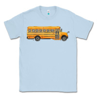 Dusty Blue school bus Classic Tee - FaDigitalArtStudio