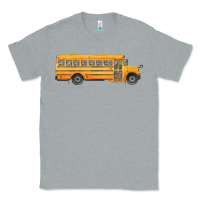 Heather Grey school bus Classic Tee - FaDigitalArtStudio