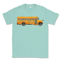 Seafoam school bus Classic Tee - FaDigitalArtStudio