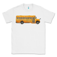 White school bus Classic Tee - FaDigitalArtStudio