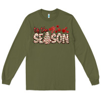 Army Green tis the season with christmas cake Long Sleeve Tee - AdoDesignShop