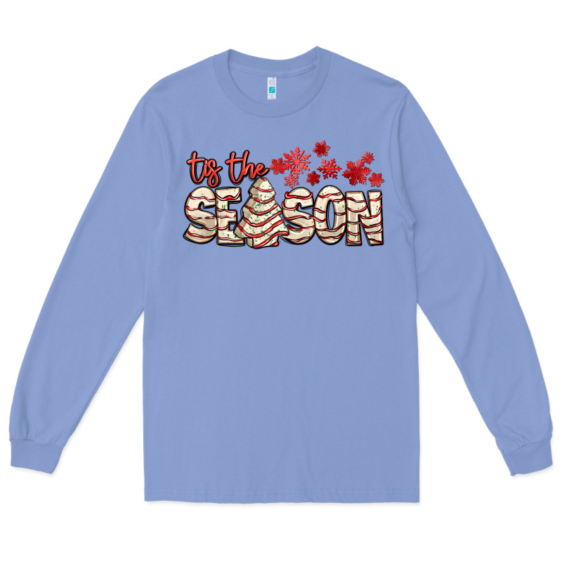 Tis The Season With Christmas Cake Long Sleeve Tee by AdoDesignShop | Teevron
