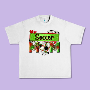 Soccer Mom With Leopard Urban Heavy Tee Designed By Zillion Design Studio