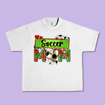 Soccer Mom With Leopard Urban Heavy Tee Designed By Zillion Design Studio