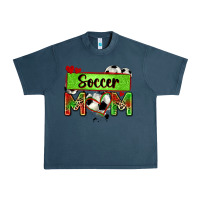 Midnight Navy soccer mom with leopard Urban Heavy Tee - Zillion Design Studio