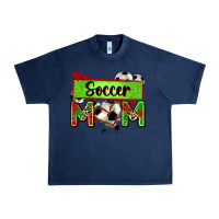 Navy soccer mom with leopard Urban Heavy Tee - Zillion Design Studio