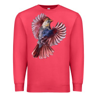 Cardinal Flying Northern Cardinal Bird Premium Sweatshirt - LillyAllenDesigns
