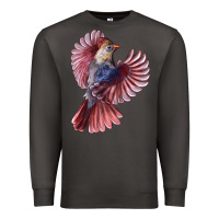 Smoke Flying Northern Cardinal Bird Premium Sweatshirt - LillyAllenDesigns