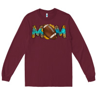 Burgundy western mom american football Long Sleeve Tee - HRA Design Shop
