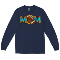 Navy western mom american football Long Sleeve Tee - HRA Design Shop