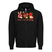 Black peace love strawberry Zipper Hoodie - Artiststas