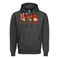 Charcoal Heather peace love strawberry Zipper Hoodie - Artiststas