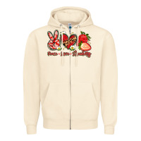 Sandshell peace love strawberry Zipper Hoodie - Artiststas