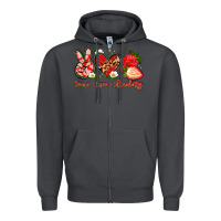 Smoke peace love strawberry Zipper Hoodie - Artiststas