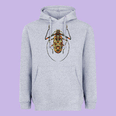 Acrocinus Beetle Illustrations Heavyweight Hoodie Designed By Lillyallendesigns
