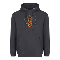 Smoke Acrocinus Beetle Illustrations Heavyweight Hoodie - LillyAllenDesigns